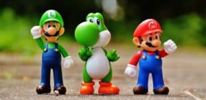 Super Mario, Luigi und Yoschi aus Computerspielen
