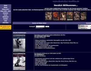 Screenshot der Webseite deutscher-tonfilm.de im März 2008