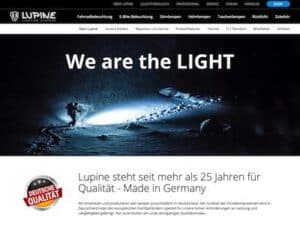 Screenshot der Lupine Webseite (www.lupine.de), aufgenommen am 10.11.2020