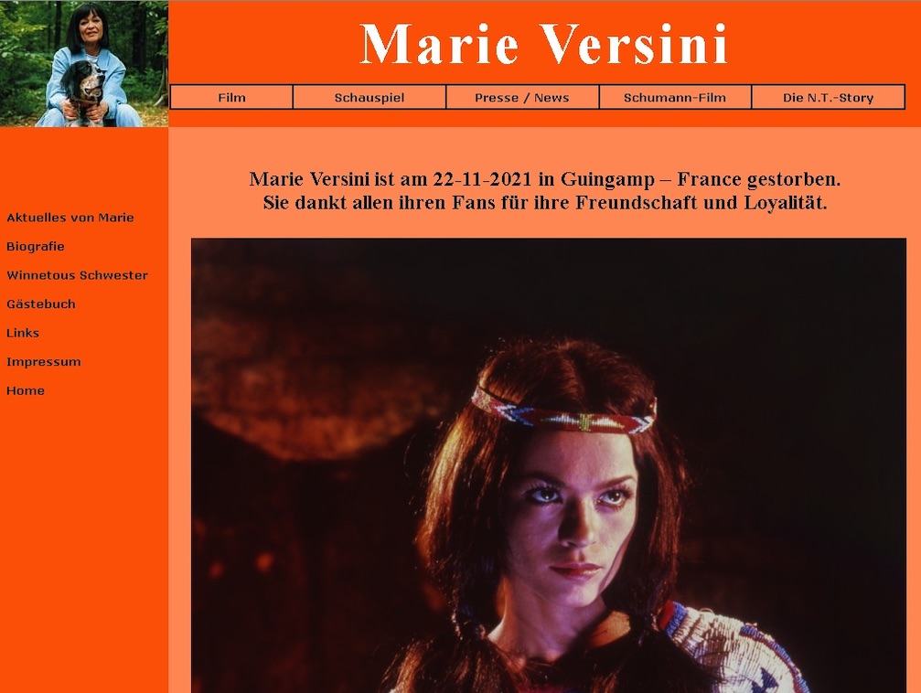 Screenshot der Webseite marie-versini.de vom 23.11.2021
