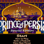 Startbildschirm vom Videospiel Prince of Persia