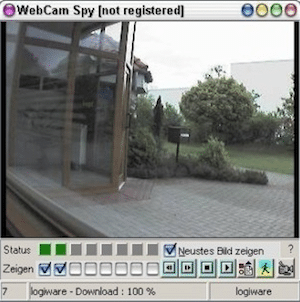 Webcam-Spy: Screenshot aus der Software Webcamspy
